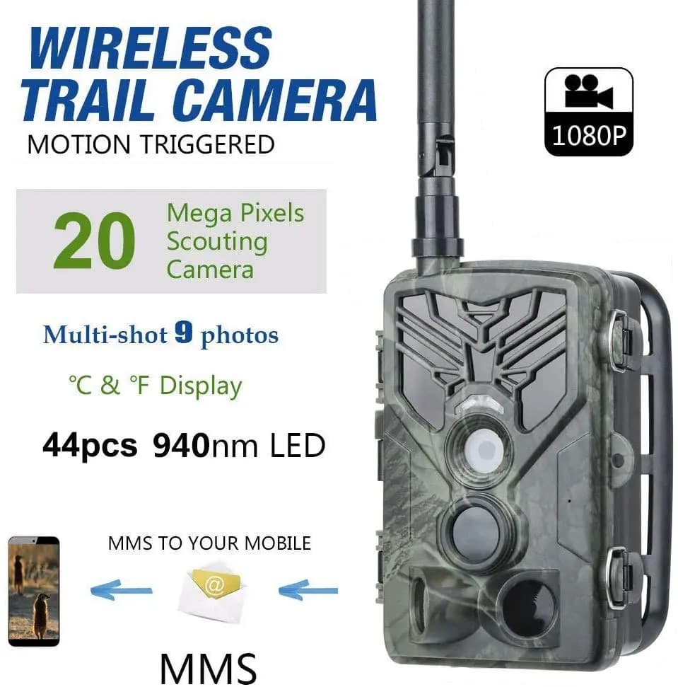 Caméra trail 2G SMS MMS 20MP 1080P - Alerte par message 120m détection wildlife