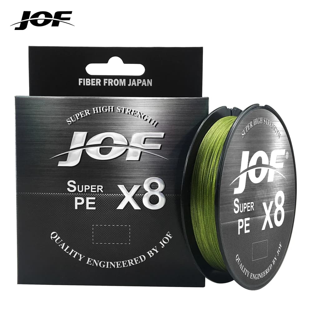 Ligne de pêche multifilament JOF 8 brins 150m 300m 500m, tresse pour carpe et pêche sportive