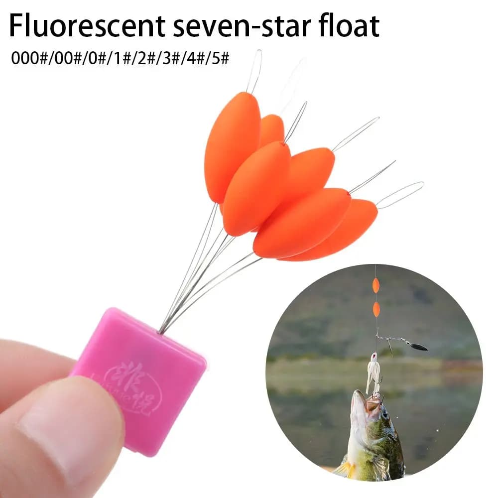 Flotteur de pêche professionnel olive 7 pièces durable pour carassin et carpe ligne groupe