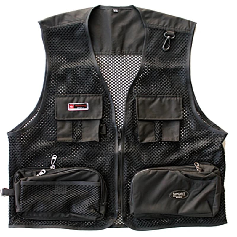 Veste pêche photo été homme mesh poches multiples - Veston technique outdoor aéré