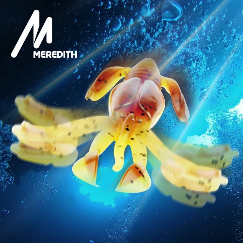 Leurres souples pêche MEREDITH 70mm 90mm - Appâts silicone crevette pour bass carnassiers matériel pêche