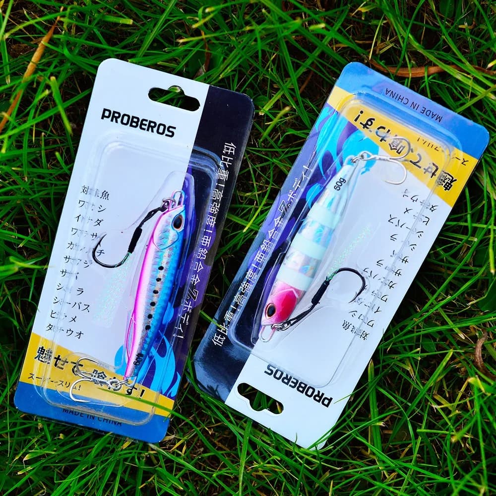 Leurres métal jigging 10g à 60g pour pêche en mer, trolling bar et truite - appâts