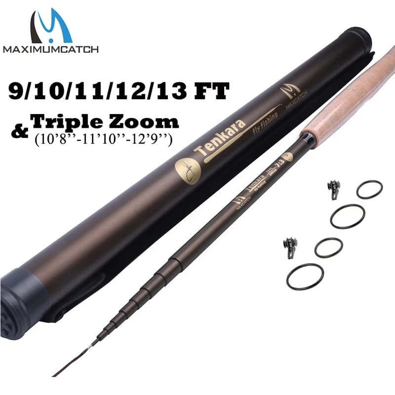 Canne Tenkara télescopique Maximumcatch 9-13FT 9 segments action rapide pêche mouche japonaise simplifiée