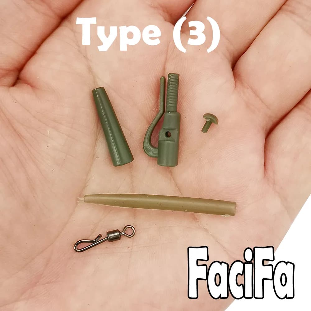 Kits plombs clips rapides 10 sets pour montages carpe - accessoires anti-emmêlement pêche au coup