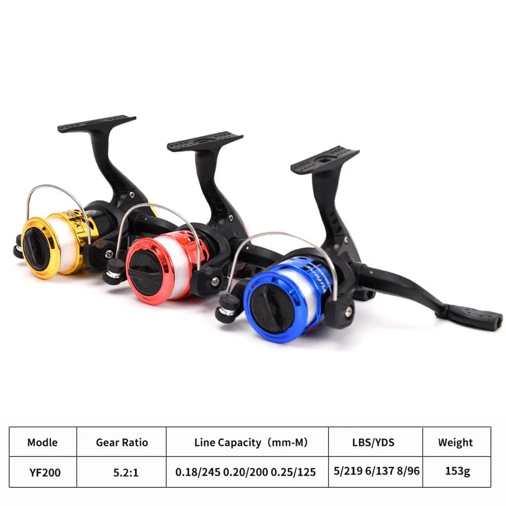 5.2:1 Ultralight Folding Fishing Reel Spinning Reel With 60m Large Fishing Line 