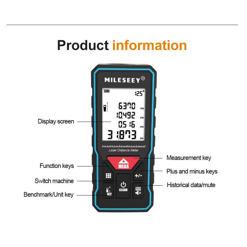Télémètre laser Mileseey X5/X6 professionnel rechargeable - Précision 40 à 100 mètres pour pêche