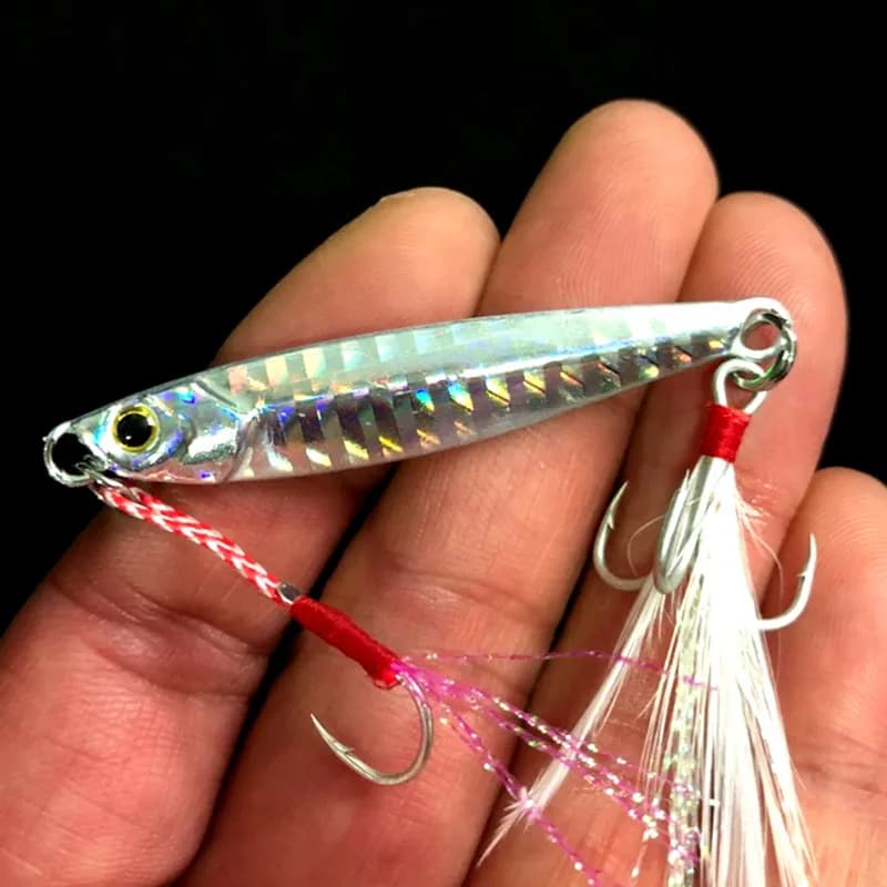 Leurre métallique jig brillant 15g 6cm pour la pêche du bord - Leurres artificiels en vente à l'unité