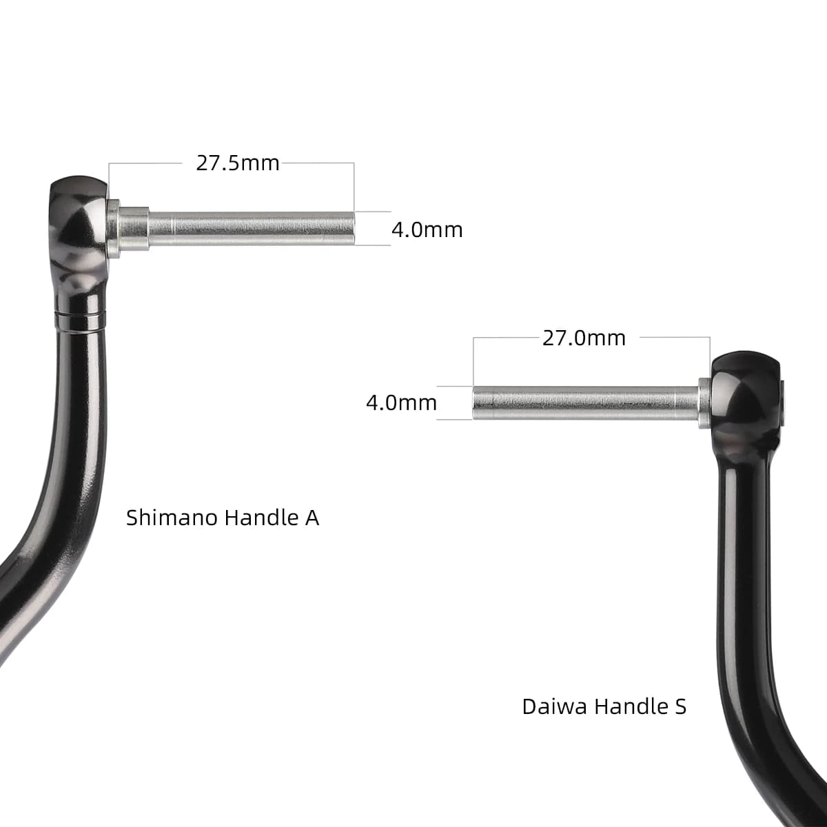 Poignée manivelle Gomexus 35mm pour moulinet Shimano Stella - Knob remplacement Daiwa Certate Fuego LT pêche sportive