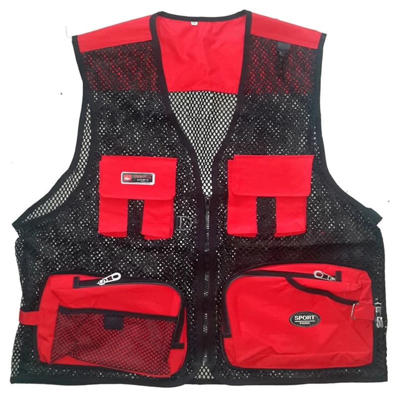Veste pêche photo été homme mesh poches multiples - Veston technique outdoor aéré