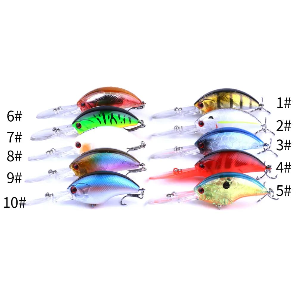 Leurre crankbait HENGJIA 13g 9cm langue longue - Minnow dur pour black bass et carnassiers