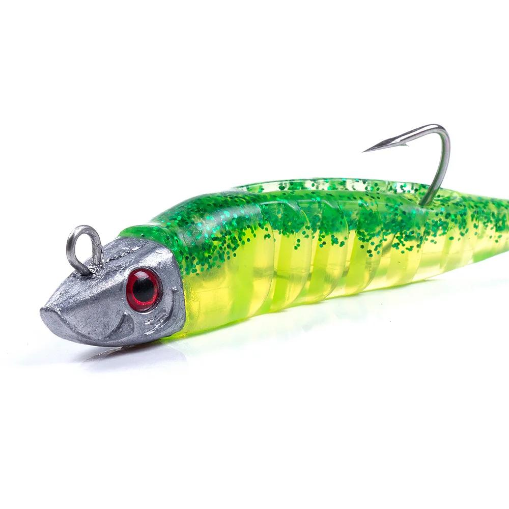 Têtes de jig HENGJIA 9cm15g 11cm25g - leurres souples silicone pour pêche mer et brochet