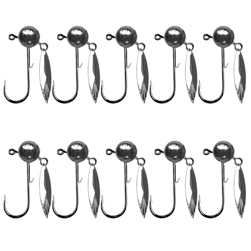 Lot de 5 hameçons plombés anti-herbe 3.5g 5g 7g 10g pour pêche aux leurres souples