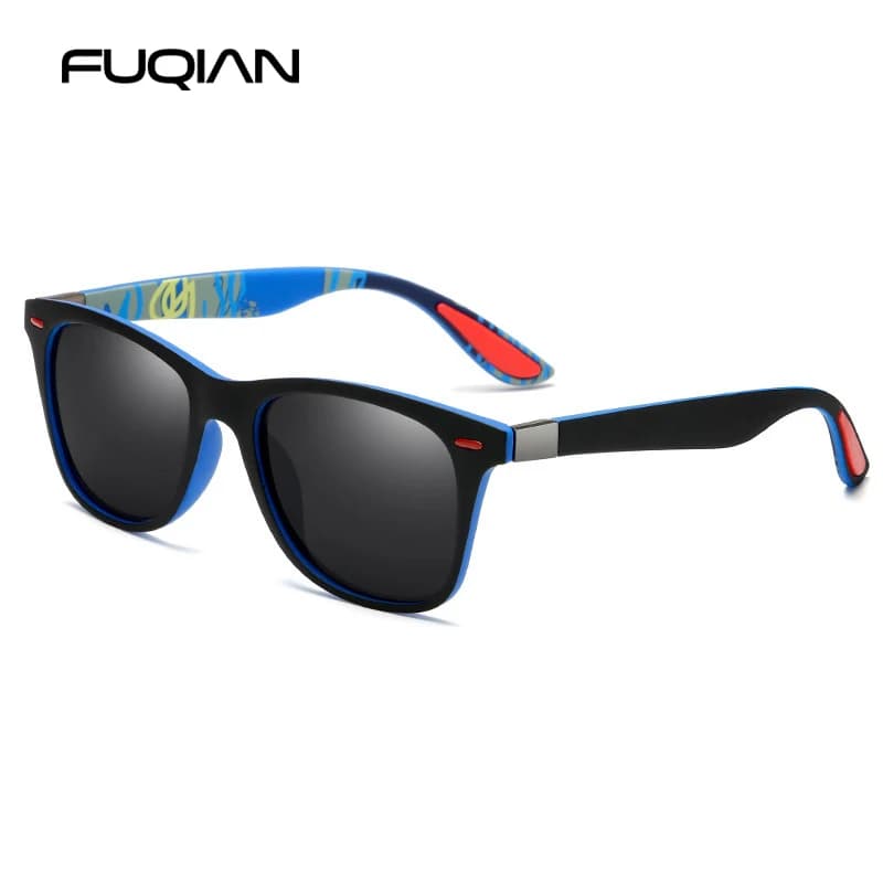 Lunettes de soleil polarisées classiques carrées pour conduite voyage - Protection UV400 unisexe