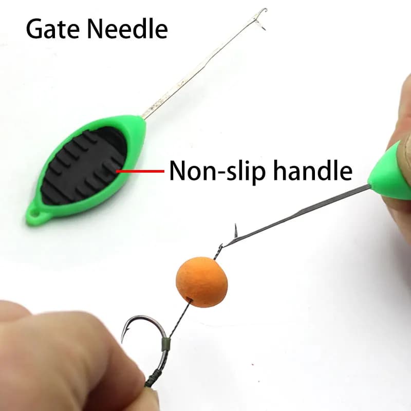 Aiguille à bouillettes et perles pour carp fishing - Outil de montage hair rigs et chargement appâts