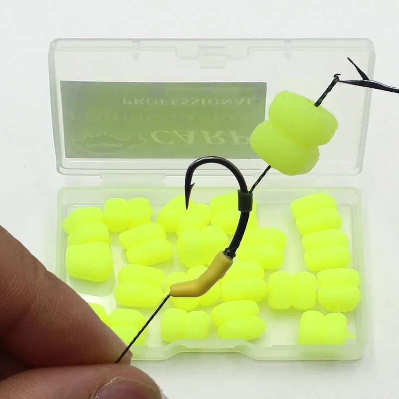 Boîte de boilies maïs pop-up pour pêche carpe - appâts slow sinking et leurres plastiques