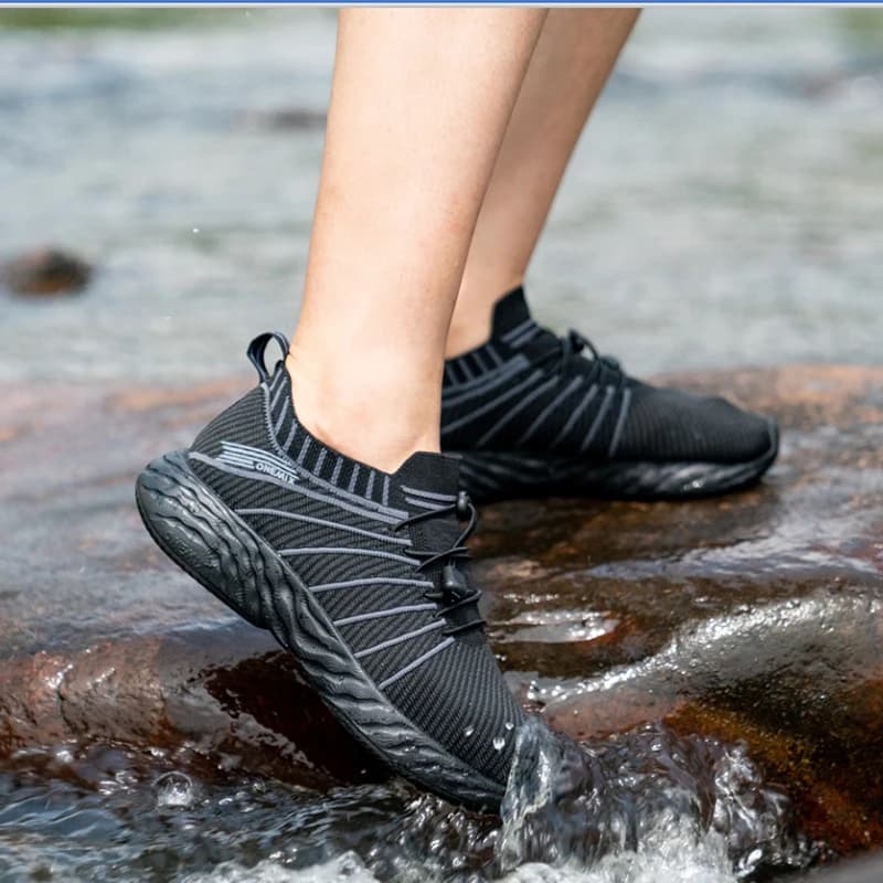 Chaussures de running étanches ONEMIX pour hommes - Respirantes anti-dérapantes été trekking sport