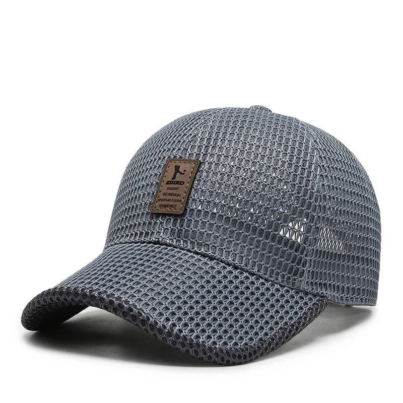 Casquette snapback pêche unisexe noir - Casquette mesh respirante pour pêche sportive et loisirs