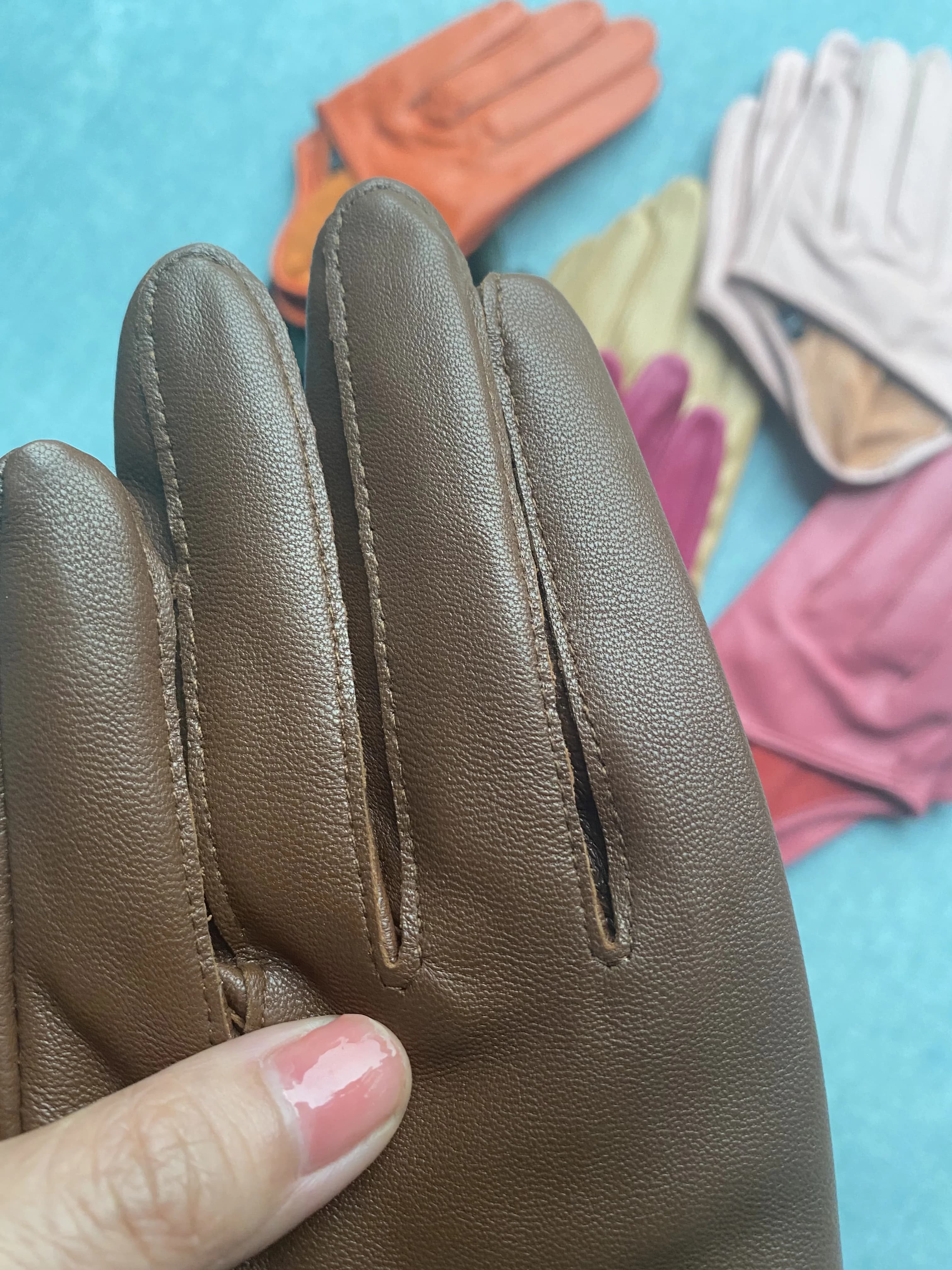 Gants de pêche femme cuir véritable mouton design court mi-paume 8 couleurs pour pêche automne-hiver