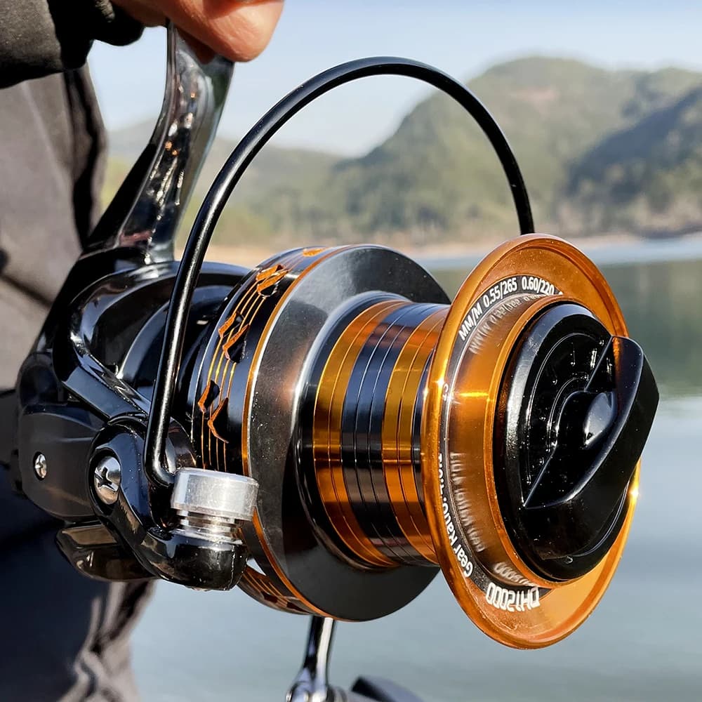 Moulinet spinning mer Long Shot 12000 10000 9000 - 30KG max drag, cupule métal, pêche sportive salée