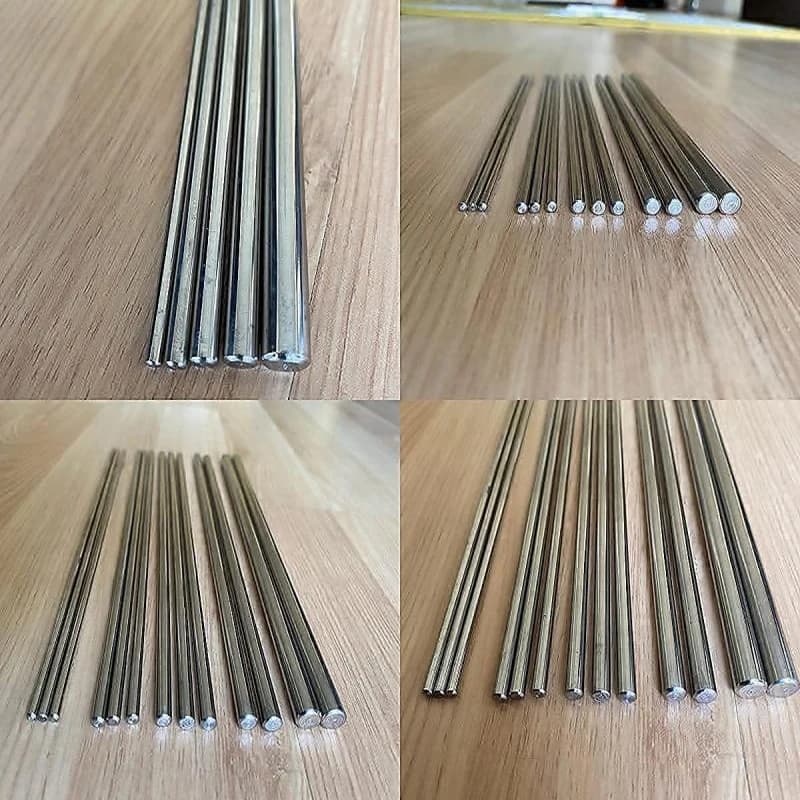 Barres rondes en acier inoxydable 1/5Pc pour bricolage et pêche - Diamètres 2mm à 14mm