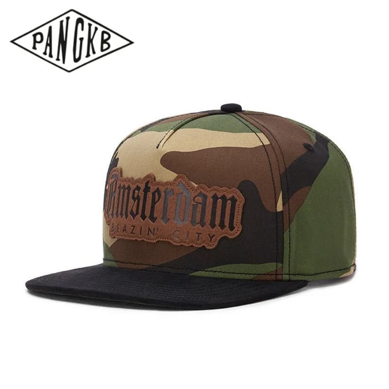 Casquette snapback camouflage AMSTERDAM LUX CAP protection solaire réglable pêche outdoor