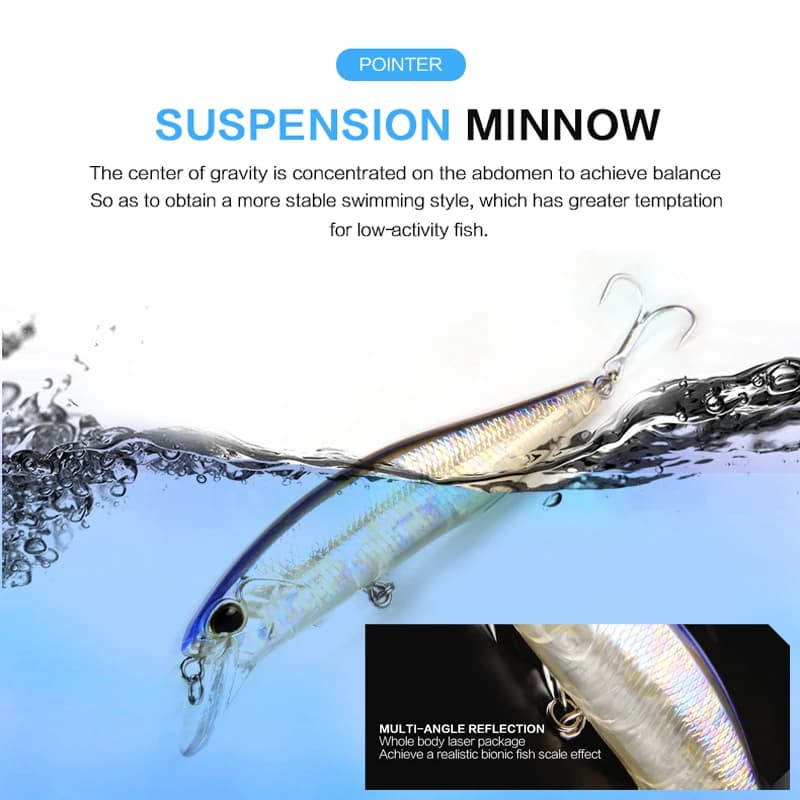 Leurres de pêche professionnels minnow 10cm 15g 14 couleurs profondeur 0.8-1.5m pour carnassiers qualité premium