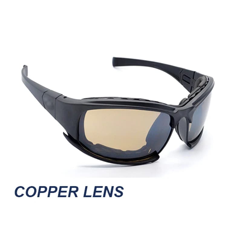 Lunettes Daisy X7 polarisées 4 verres interchangeables pour pêche, airsoft, randonnée - Hommes