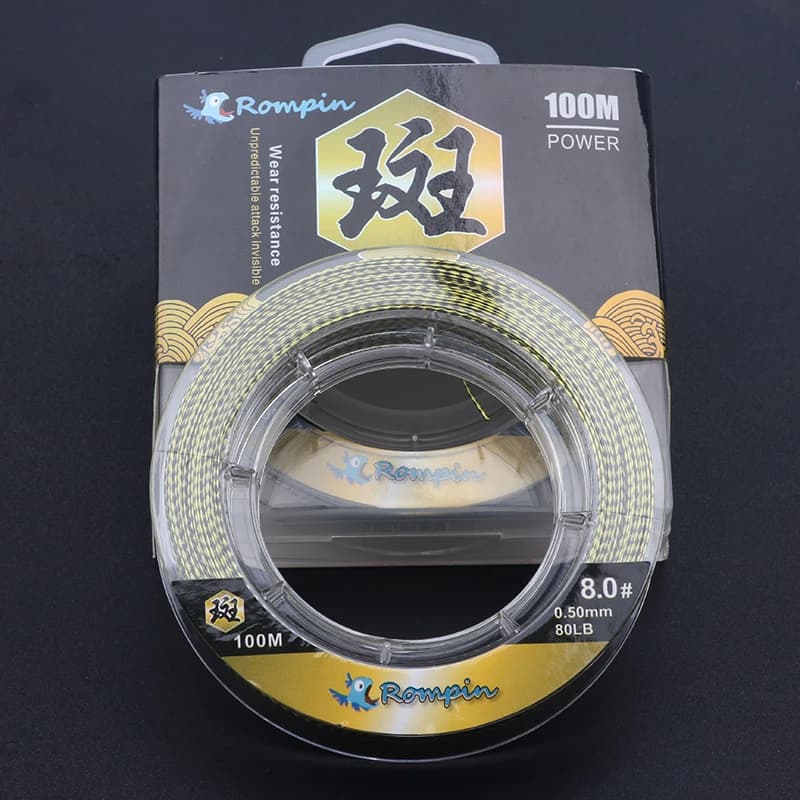 Ligne de pêche tressée PE Rompin 4 brins 100m pour carpe, bas de ligne ultra résistant