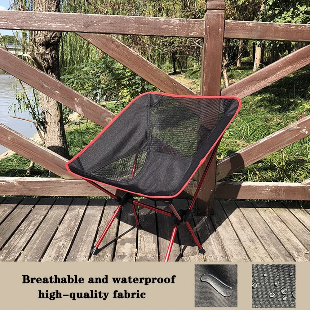 Chaise lune pliante portable pêche - Siège camping démontable plage ultra-léger randonnée pique-nique