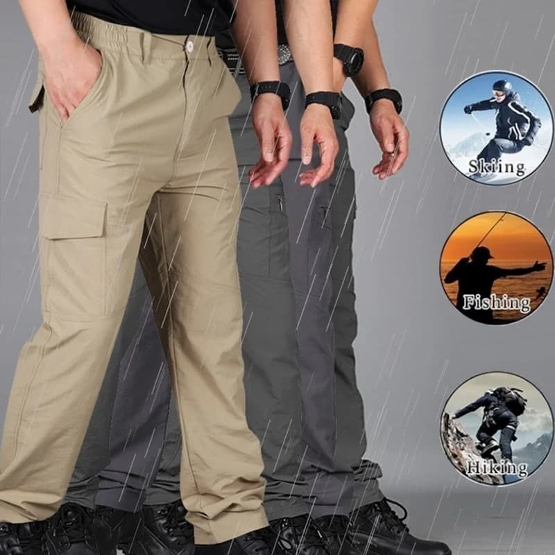 Pantalon cargo tactique hiver homme 2024 - Velours polaire - Chaud respirant pêche multi-poches