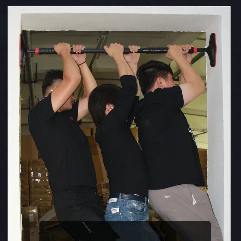 Barre de traction ajustable pour porte - Modèle réglable 65-150cm sans perçage pour largeur 70-140cm