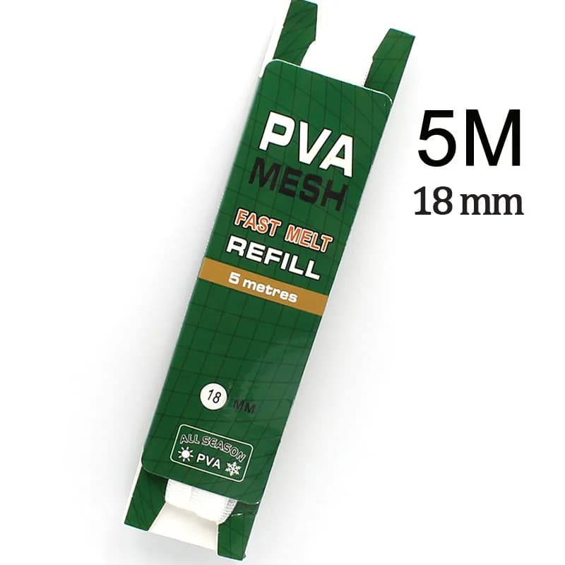 Filet PVA soluble 5m pour bouillettes - sacs appâts pour pêche au feeder et technique de la carpe