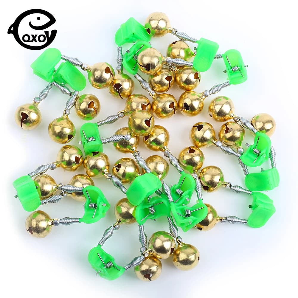 Cloches métal morsure poisson QXO 2 pièces - accessoires pêche 5.5cm clip sur canne alarme