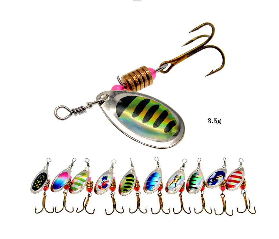 Set de 16 cuillères métalliques spinner pour brochet - Leurres wobblers et crankbaits complets