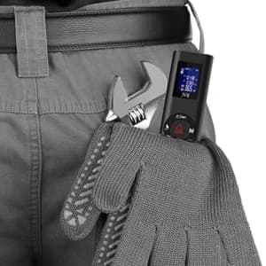 Télémètre laser numérique HIREED 40m avec niveau électronique USB pour travaux et pêche