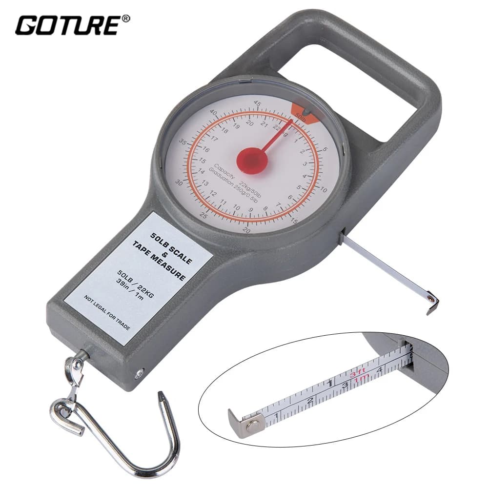 Balance pêche Goture portable 50LB/22KG max crochet inox pour accessoires pêche numérique accrocheuse