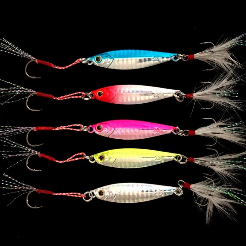 Leurre métallique shore cast 7g à 60g pour pêche du bord - jig à vibration lente pour carnassiers