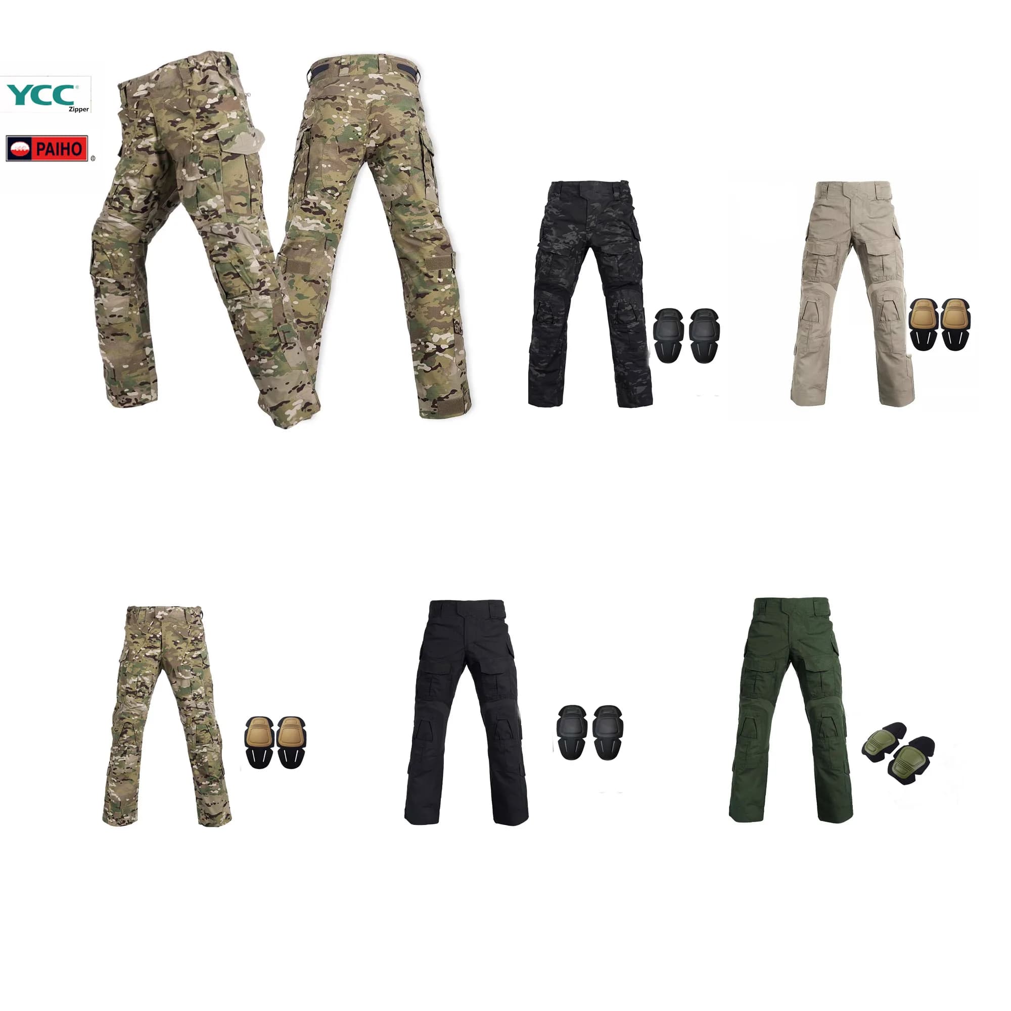 Pantalon tactique GEN3 chasse homme femme - G3 kaki sable - MultiCam pêche travail polyvalent