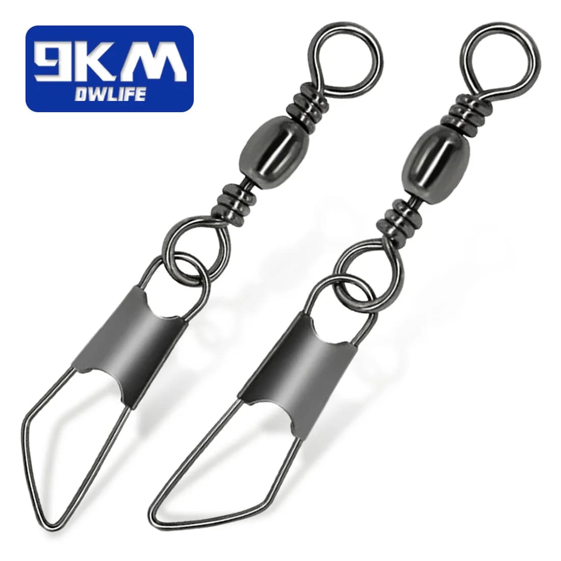 Émerillons à clip de sécurité 50-200 pièces - Émerillons acier inox pour pêche en mer et eau salée