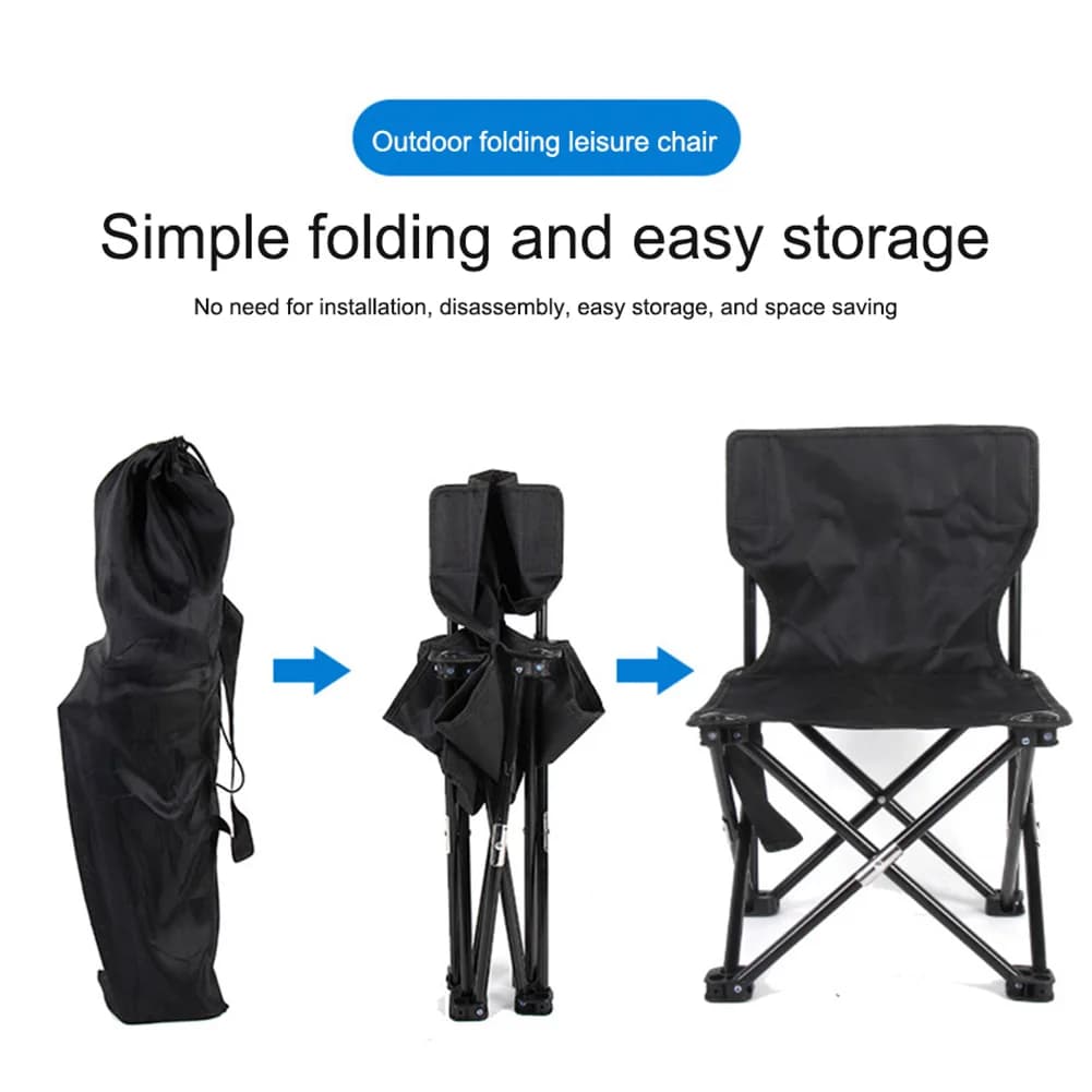 Chaise pliante légère pêche et plage - Siège BBQ voyage durable portable pour sorties en plein air