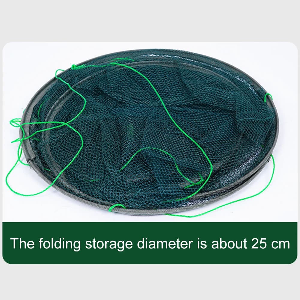 Filet de pêche pliable portable - Cage à appâts pour crevettes et crabes - Piège à