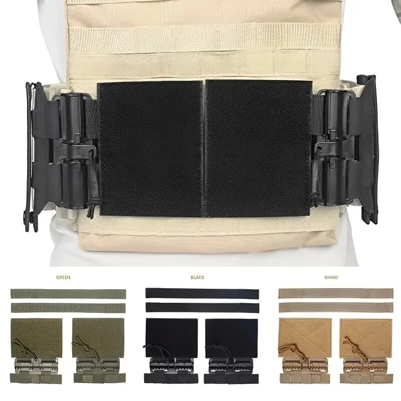 Kit boucles dégagement rapide 2 pièces - Pour gilets tactiques de pêche et airsoft