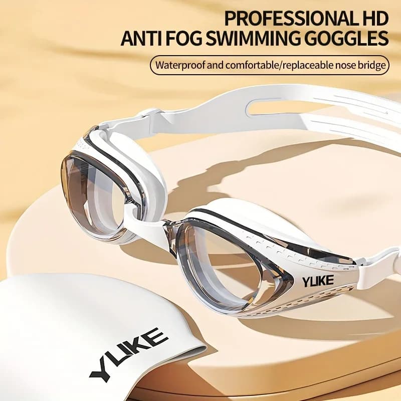 Lunettes natation YUKE professionnelles HD étanches confort anti-buée UV sports nautiques réglables