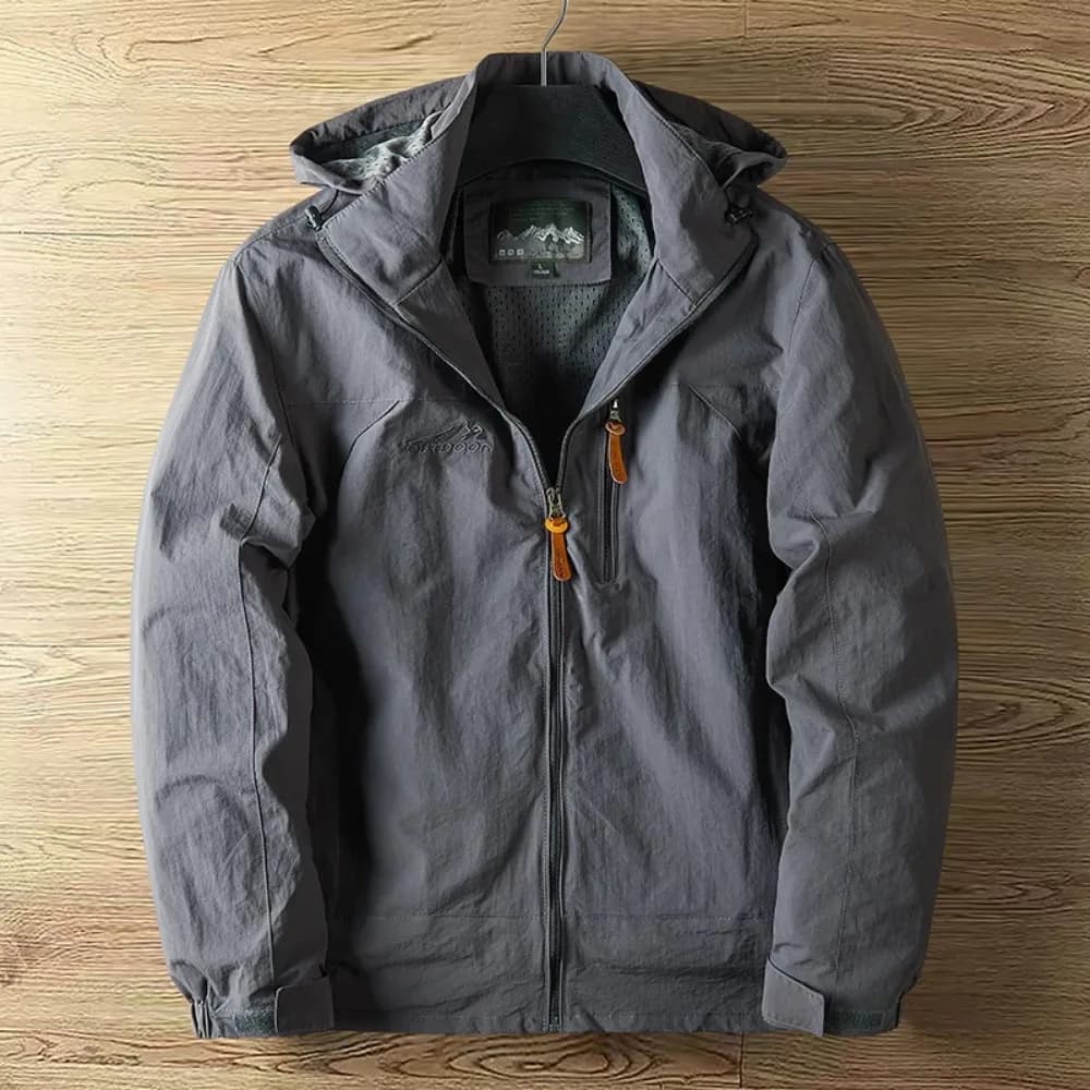 Veste légère printemps automne pêche homme - Blouson outdoor avec capuche streetwear polyvalent