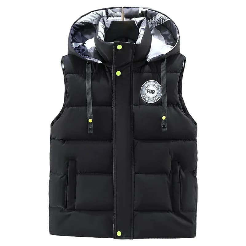 Veste sans manches homme printemps automne avec capuche - Veste légère chaude pour travail et loisirs