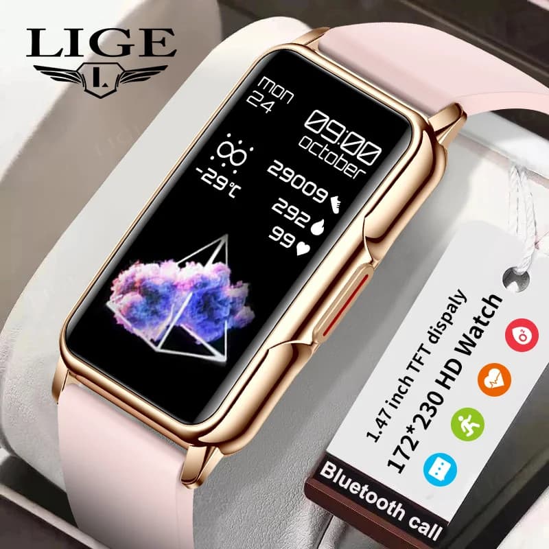 Bracelet connecté homme femme - Suivi cardiaque, oxymétrie, étanche, sport + cadeau - Compatible Android iOS