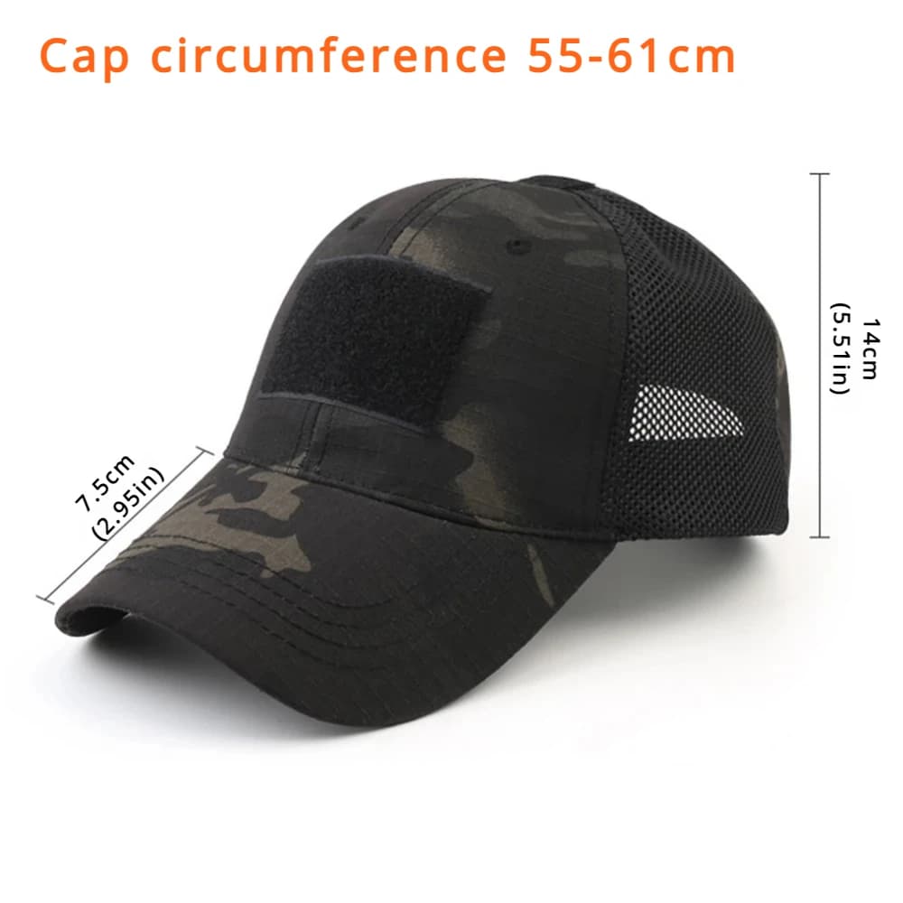 Casquette snapback camouflage sport outdoor mesh breathable simplicité visière sportive