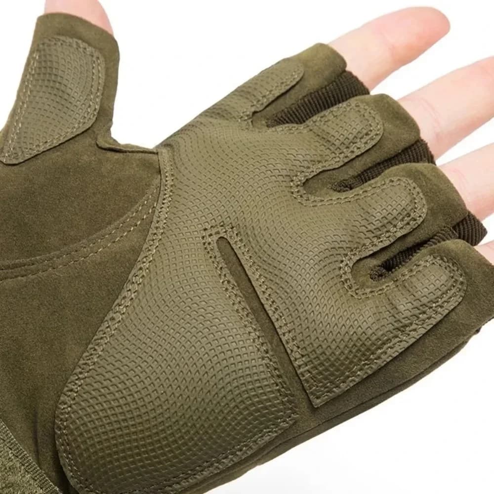 Gants tactiques mi-doigts anti-dérapants pour pêche sportive et protection mains outdoor