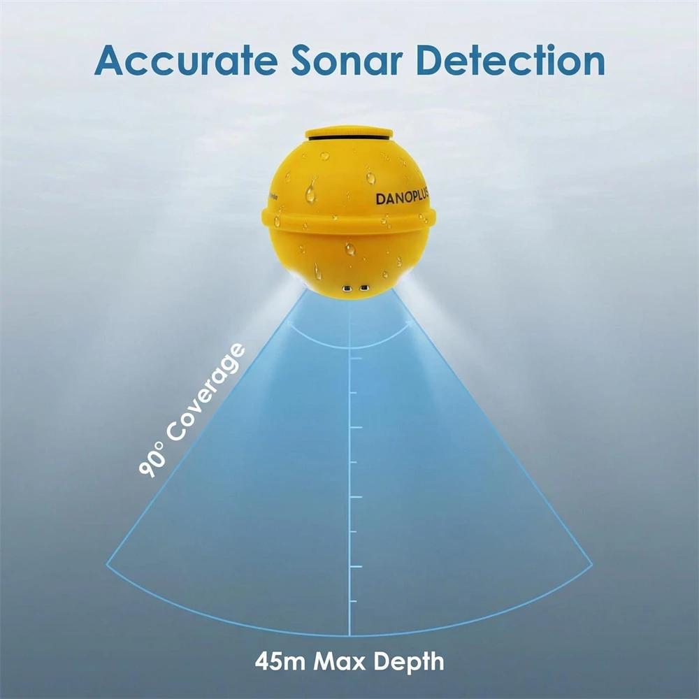 Détecteur poissons numérique sans fil 45m profondeur écran couleur LCD grand format lampe attractive capteur intégré