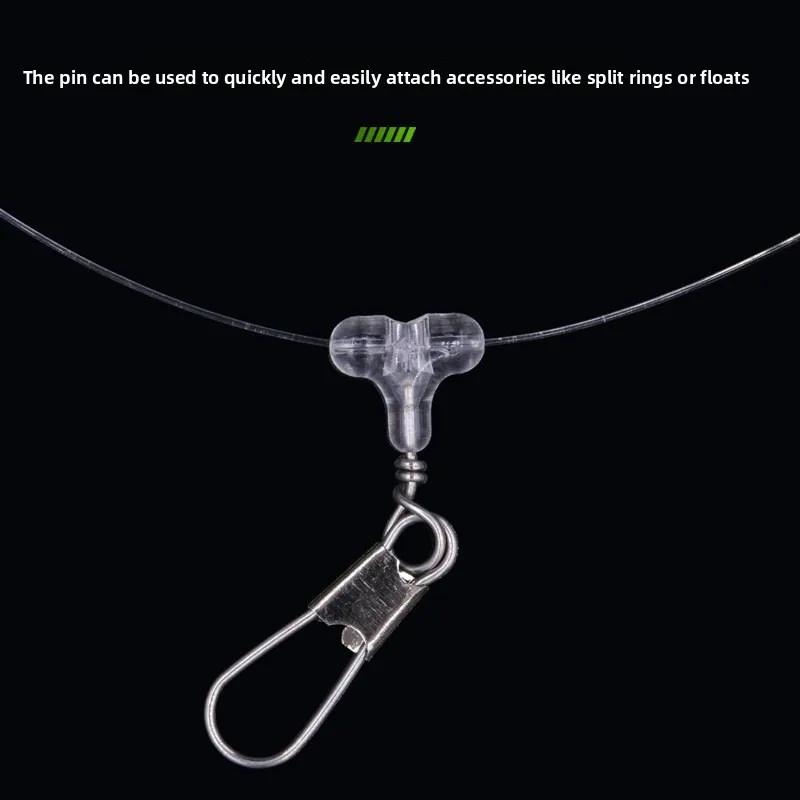 Perles pêche transparentes 30 pièces - Perles ovales double trou croix accessoires montage sabiki